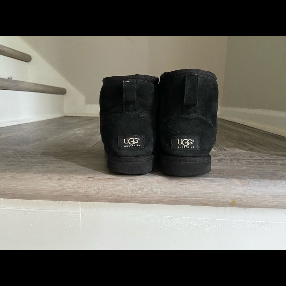 Authentic Black Uggs Mini height